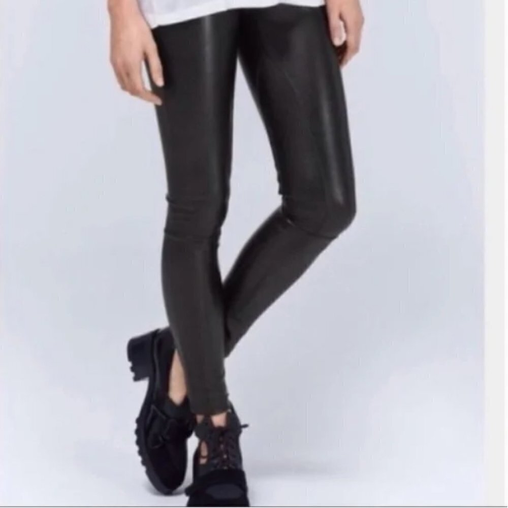 EC Wilfred Free Aritzia Rebelle Faux Leather Pant Legging Black XS